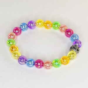 3086 colorful rainbow beads 10 mm