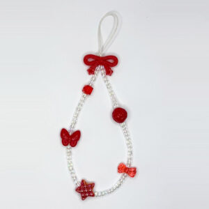 4007 red charms iridescent beads