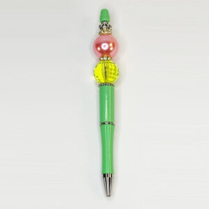 Pink and Green Beaded Pen