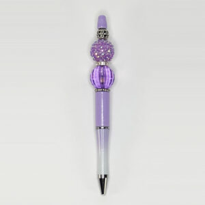 Purple Crystal and Iridescent Beaded Pen