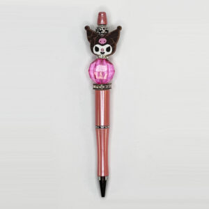Kumori - Hot Pink Acrylic Crystal Bead Character Pen