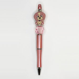 Pink Dog with Pink Crystal Character Pen