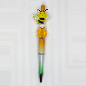 Bee with Amber Acrylic Crystal Bead Character Pen