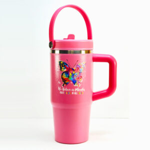 3367 cancer pink with butterfly 20oz