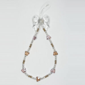 3993 pink taupe butterfly charms crystal beads