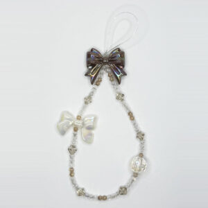 3995 brown clear bow charms crysta beads