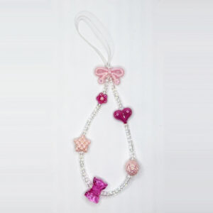 4002 hot pinkandpink charms iridescent beads
