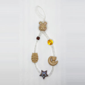 4014 brown taupe bow charms