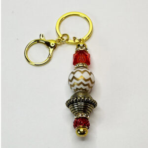 4119 keychain gold bead rhinestone separators