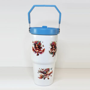 4165 white flower girl 20oz tumbler front