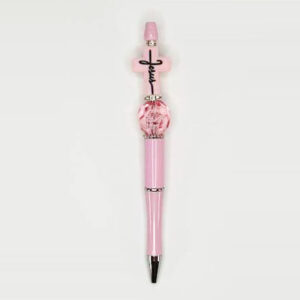 Pink-Cross-Black-Jesus-Bead-Pen