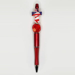 Cross USA Flag Silcone and Acrlic Bead Character Pen